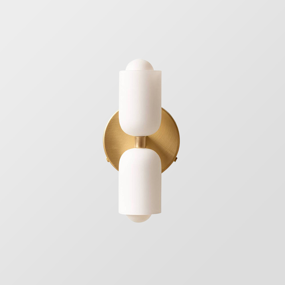 Arandela de Parede Dupla Minimalista Crema
