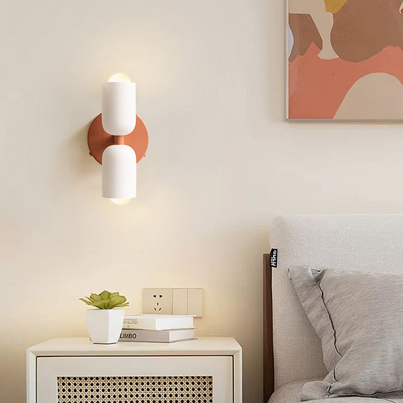 Arandela de Parede Dupla Minimalista Crema