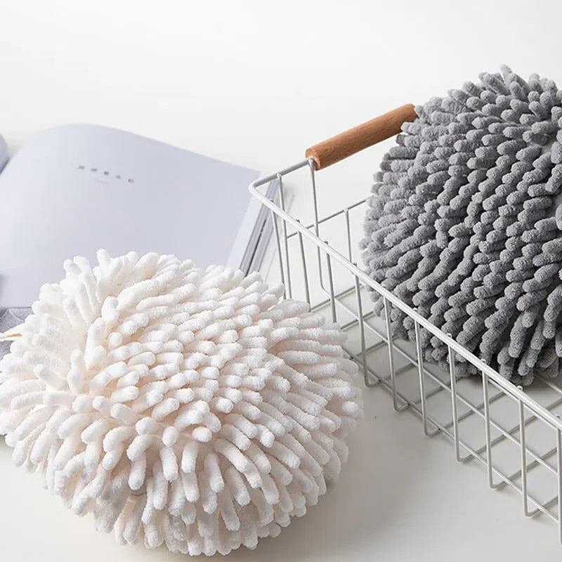 Toalhas de Mão Pompom em Chenille