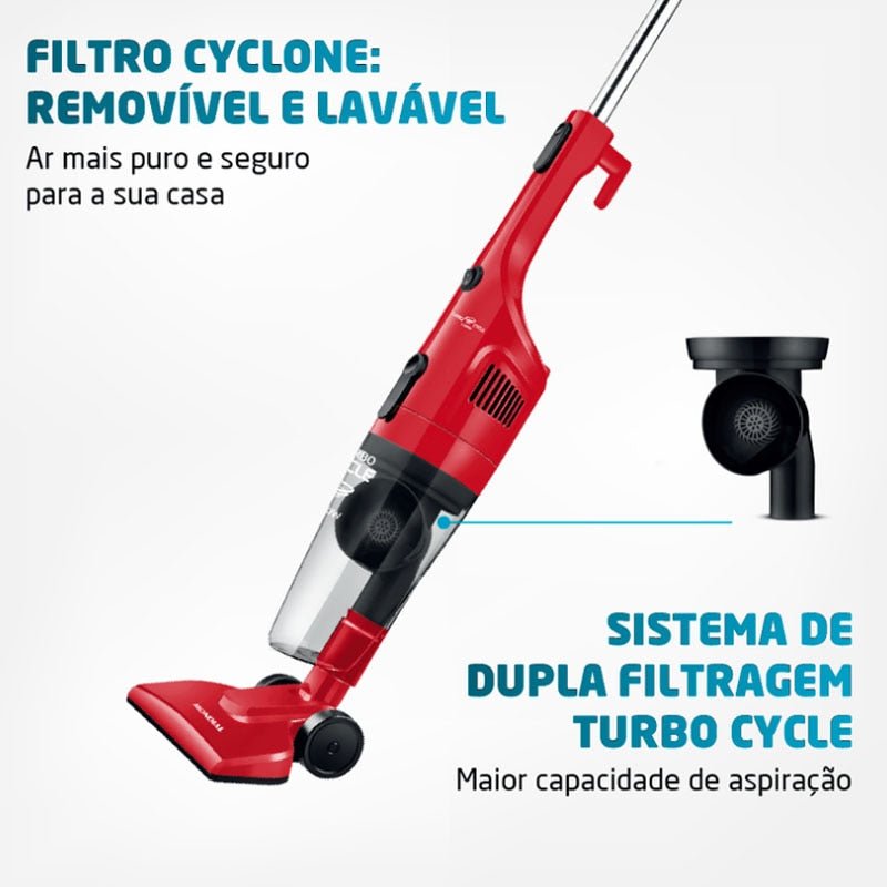 Aspirador de Pó Vertical 2 em 1 Mondial Turbo Cycle AP36 1200W
