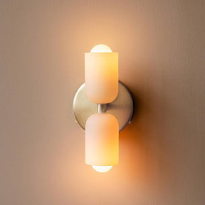 Arandela de Parede Dupla Minimalista Crema