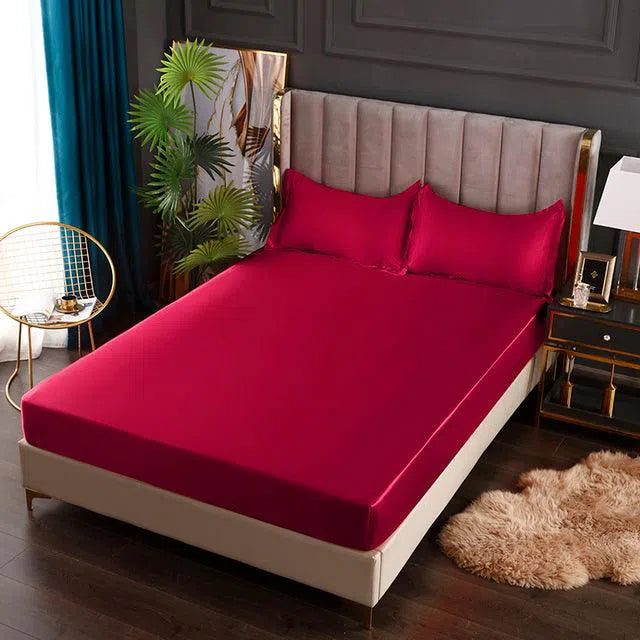 Conjunto Sleep Luxury™ /  Jogo de Lençol em Seda Cetim + Fronhas