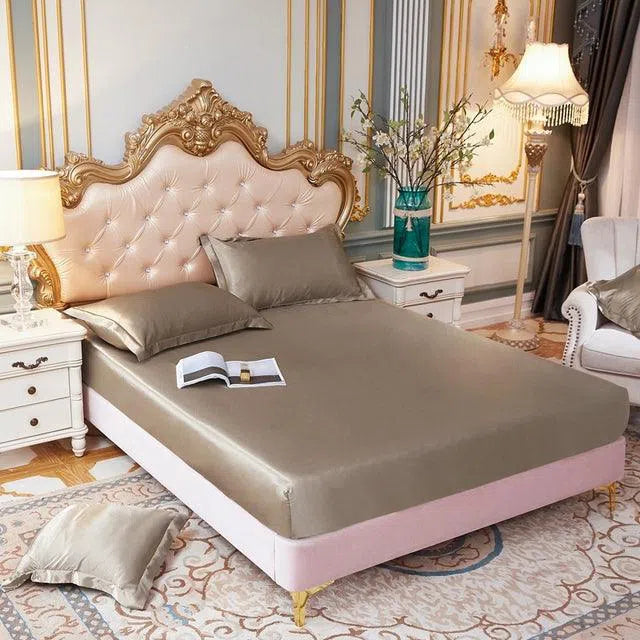Conjunto Sleep Luxury™ /  Jogo de Lençol em Seda Cetim + Fronhas