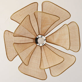 Pendente Rústico de Rattan Petal
