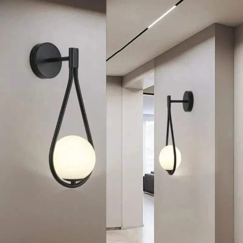 Arandela de Parede Gota Minimalista Em Metal