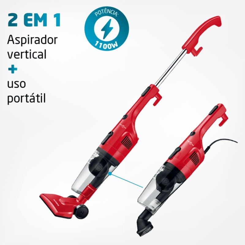 Aspirador de Pó Vertical 2 em 1 Mondial Turbo Cycle AP36 1200W